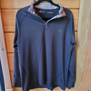 Habit 1/4 Zip Black Camo Pullover‎ Men's Size Medium
